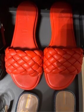 Seychelles Red Braided Slide Sandals for Women